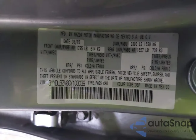 3MYDLBZV8GY103039: 44412841