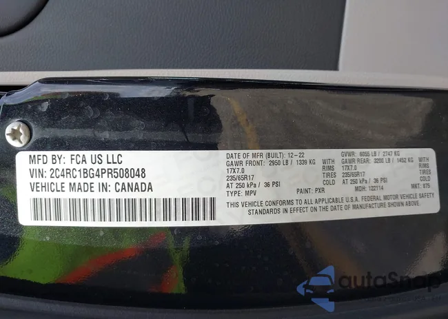 2C4RC1BG4PR508048: 44413006