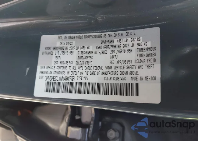 3MVDMBCL1NM424796: 44413111