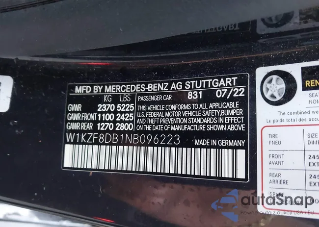 W1KZF8DB1NB096223: 44413190