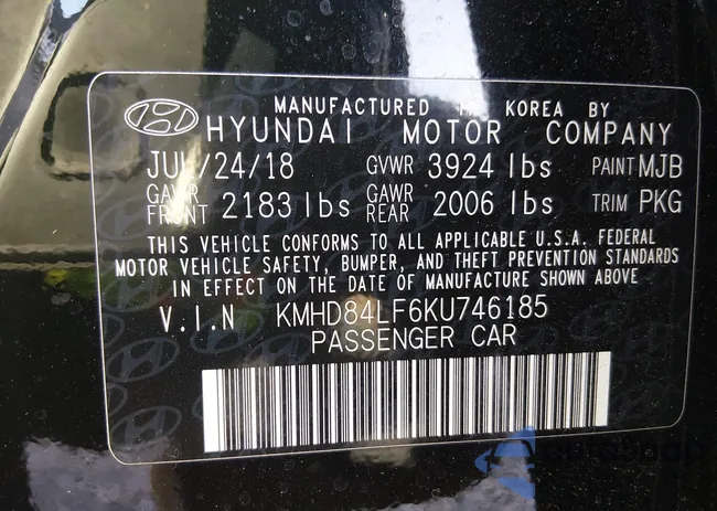 KMHD84LF6KU746185: 44413236