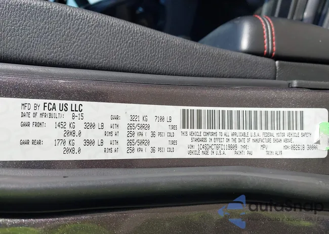 1C4SDHCT6FC119809: 44413252