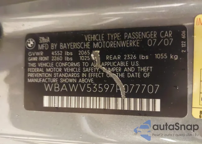 WBAWV53597P077707: 44413333