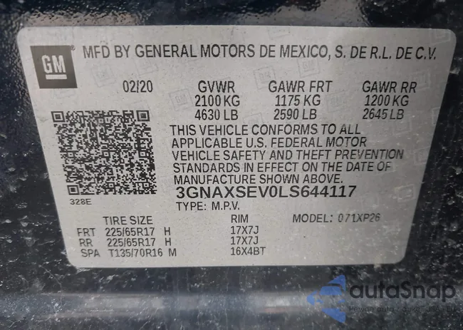 3GNAXSEV0LS644117: 44413348