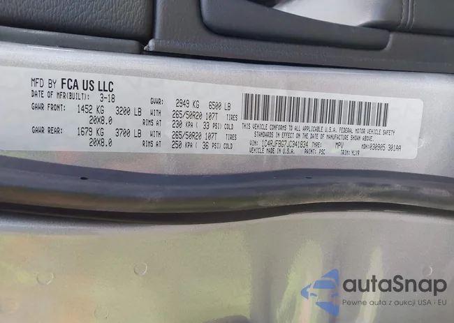 1C4RJFBG7JC341834: 44413361