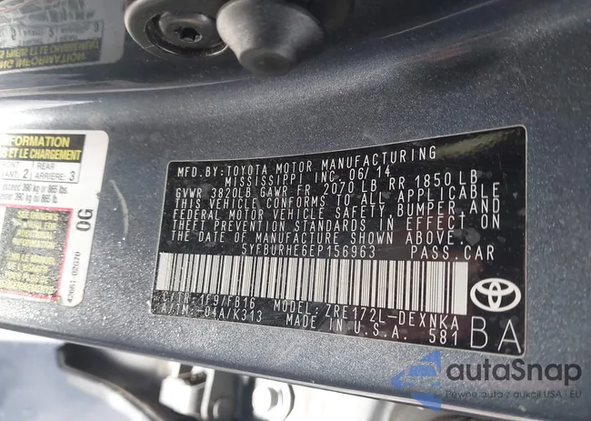 5YFBURHE6EP156963: 44412475