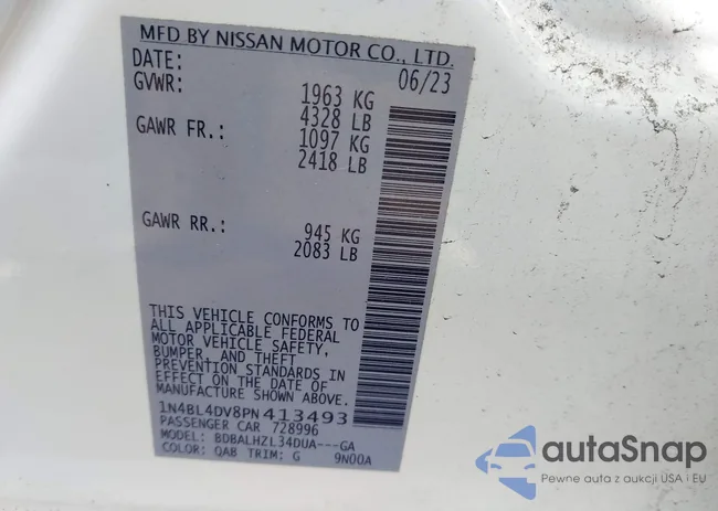 1N4BL4DV8PN413493: 44412506