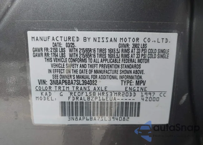 3N8AP6BA7SL394082: 44412646