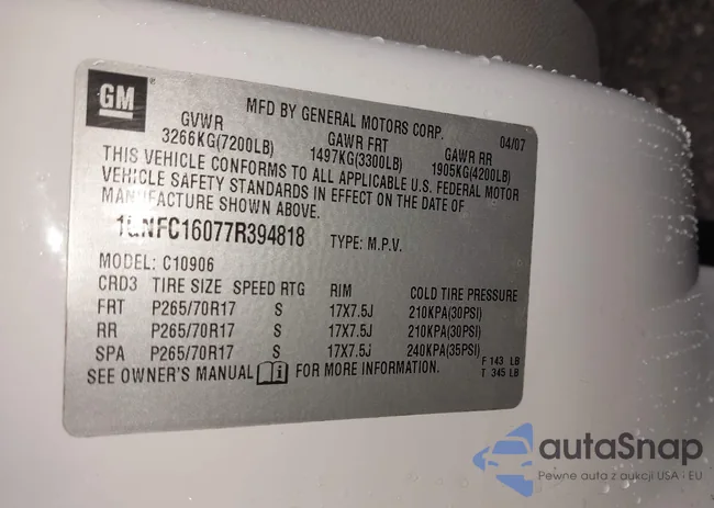 1GNFC16077R394818: 44412669