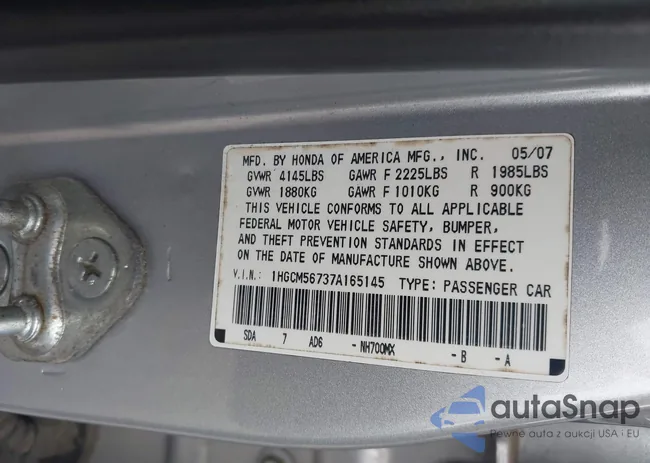 1HGCM56737A165145: 44412817