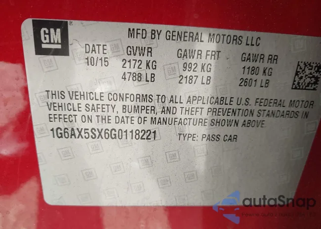 1G6AX5SX6G0118221: 44413920