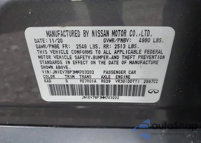 JN1EV7BP3MM703202: 44414012