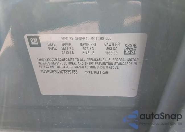 1G1PG5SC9C7329153: 44414014