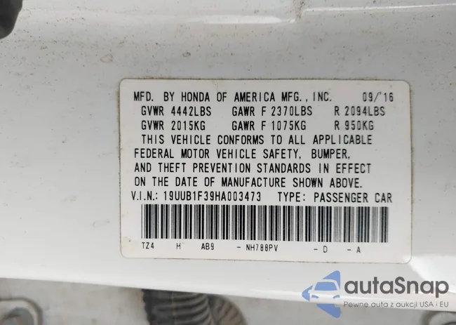 19UUB1F39HA003473: 44414119