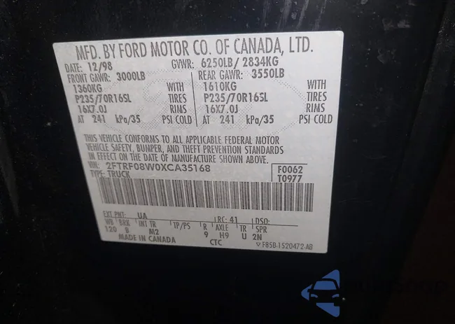 2FTRF08W0XCA35168: 44414150