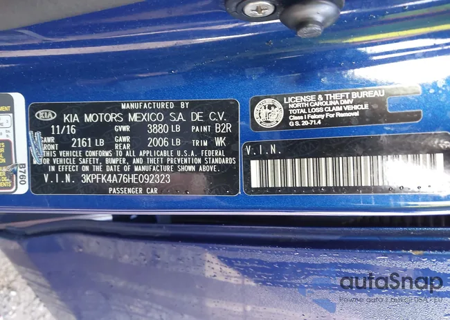 3KPFK4A76HE092323: 44414167