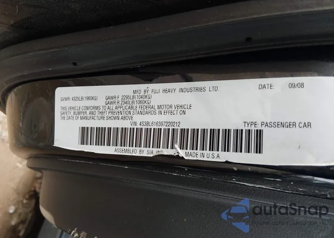 4S3BL616397220212: 44414183