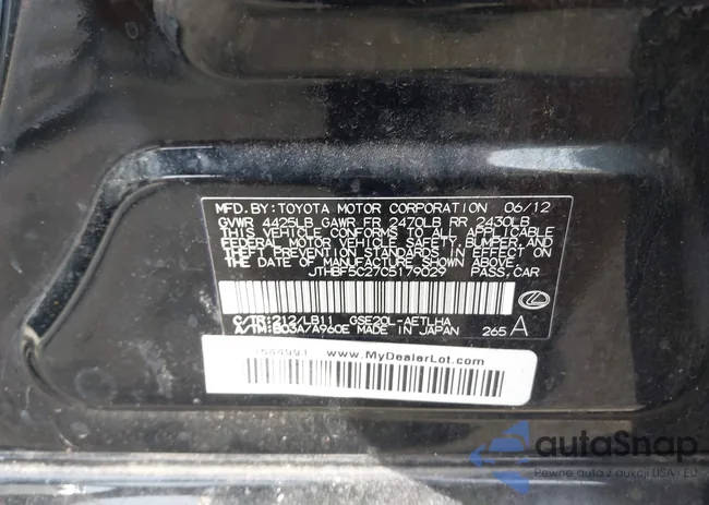 JTHBF5C27C5179029: 44414191