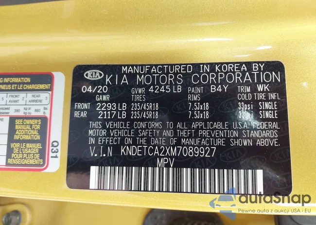 KNDETCA2XM7089927: 44414306