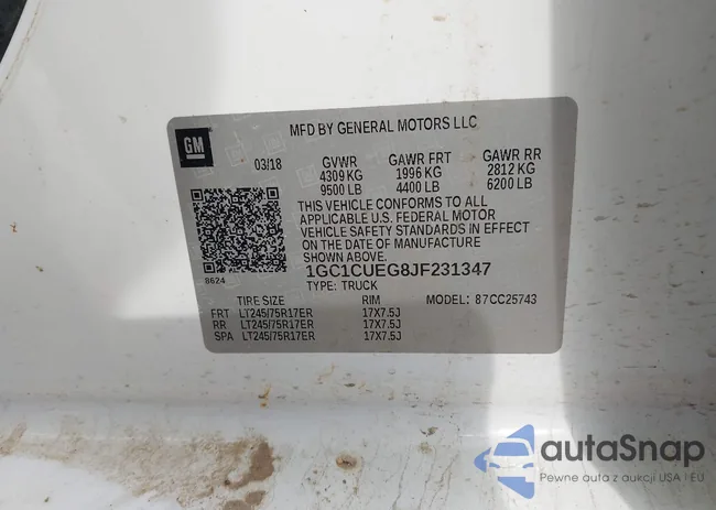 1GC1CUEG8JF231347: 44414336