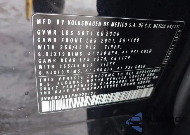 3VV8B7AX1PM008103: 44414368