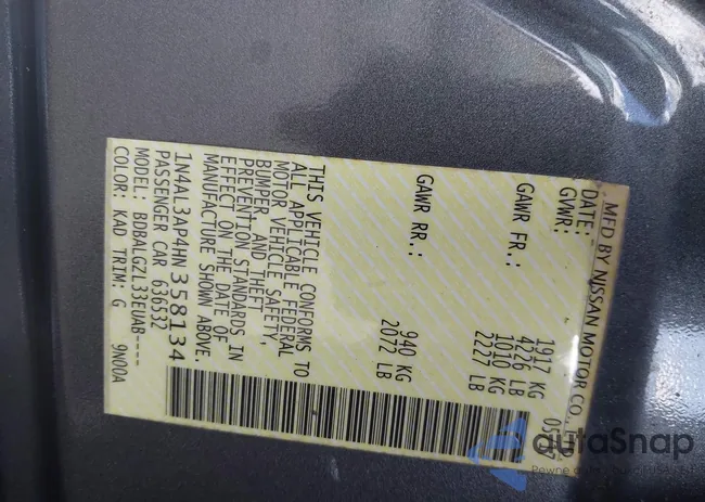 1N4AL3AP4HN358134: 44414394