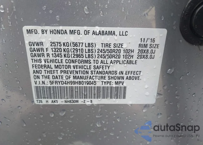 5FRYD4H99HB019045: 44414411