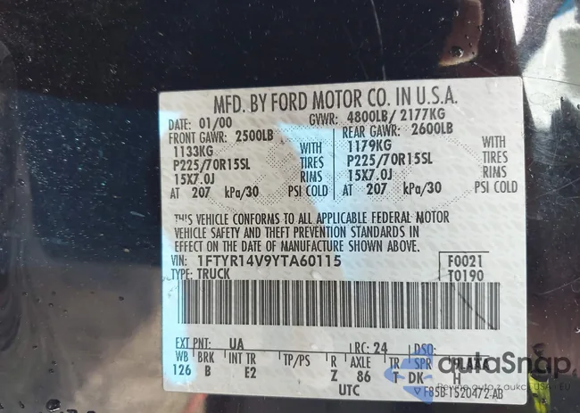 1FTYR14V9YTA60115: 44413650