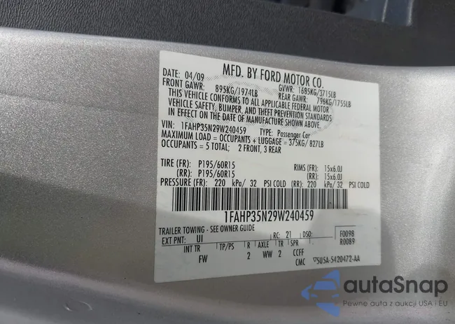 1FAHP35N29W240459: 44413730