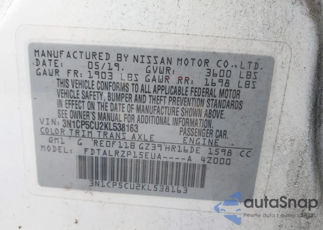 3N1CP5CU2KL538163: 44413761