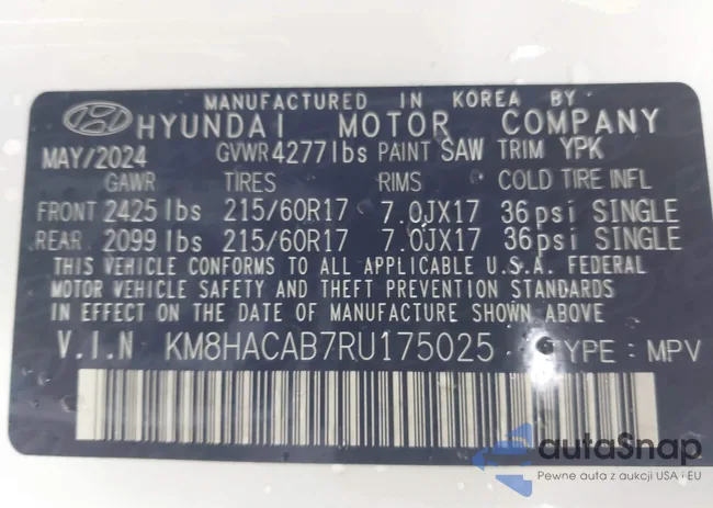 KM8HACAB7RU175025: 44414859