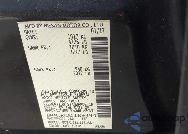 1N4AL3AP1HC189394: 44415085