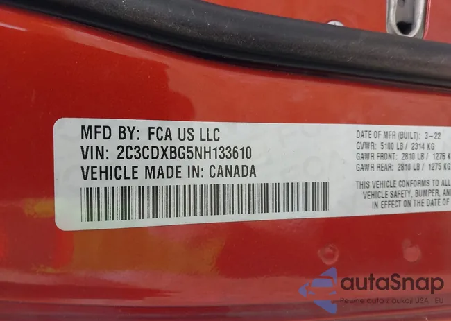 2C3CDXBG5NH133610: 44415094