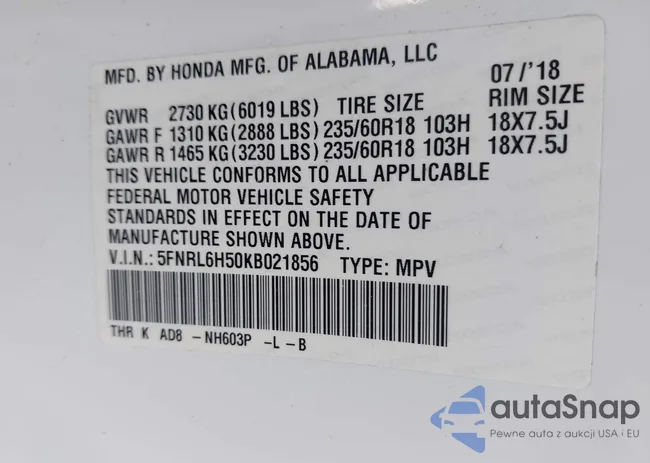 5FNRL6H50KB021856: 44415148