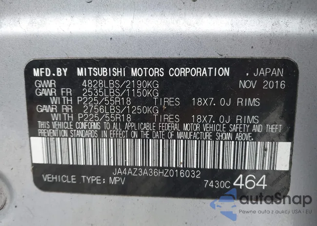 JA4AZ3A36HZ016032: 44415253