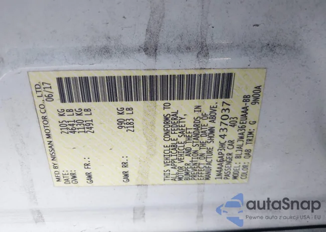 1N4AA6AP3HC437037: 44415294