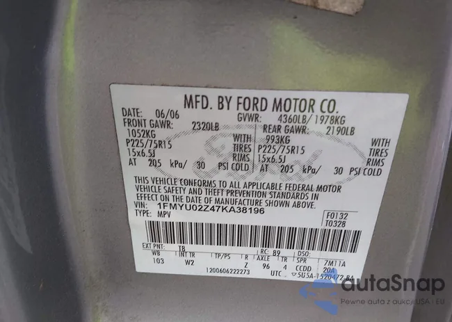 1FMYU02Z47KA38196: 44415314