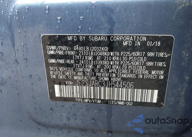 JF2SJARC3JH544506: 44415414