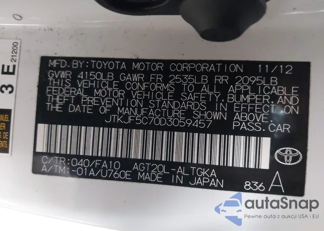 JTKJF5C70D3059457: 44415416