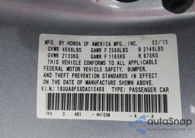 19UUA8F5XDA010469: 44414434