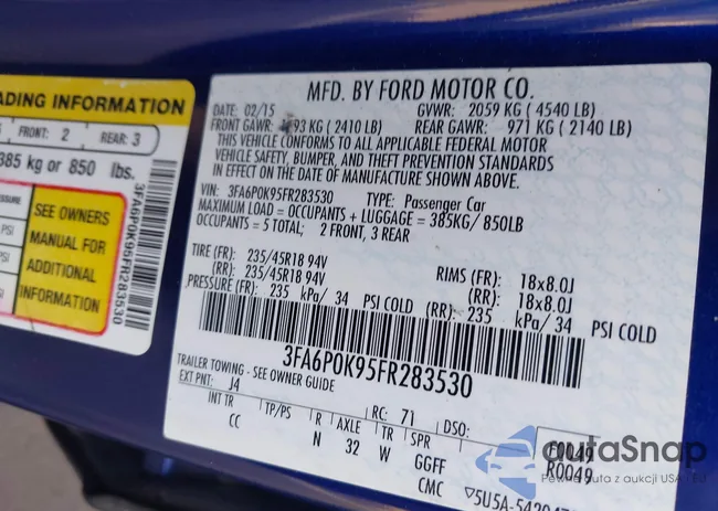 3FA6P0K95FR283530: 44414574