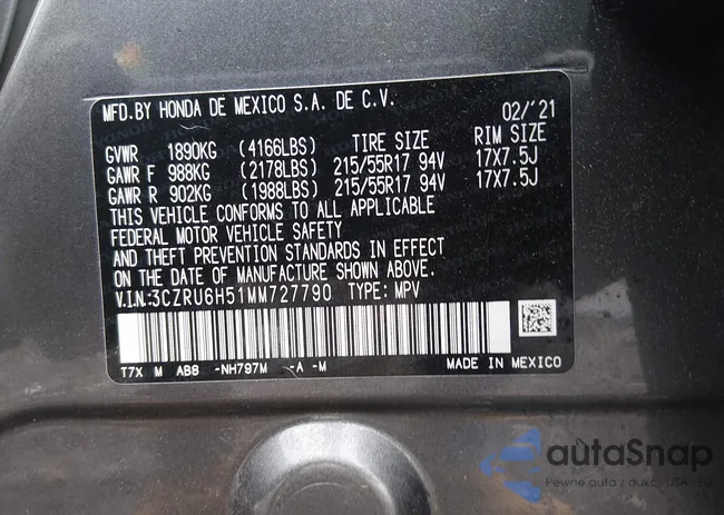 3CZRU6H51MM727790: 44414603