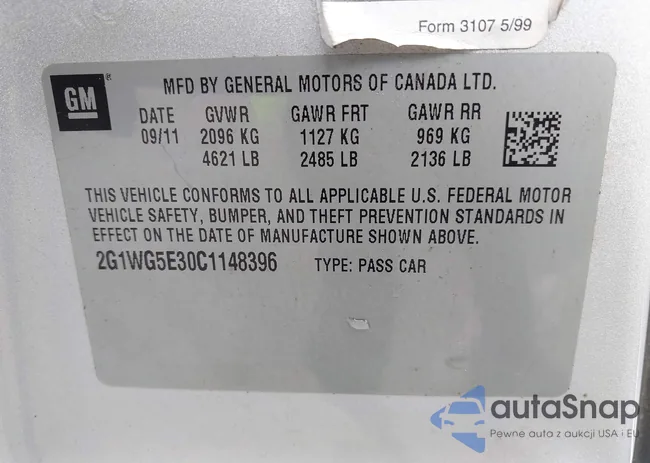 2G1WG5E30C1148396: 44414619