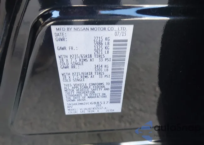 5N1AR2MN2FC688517: 44414688