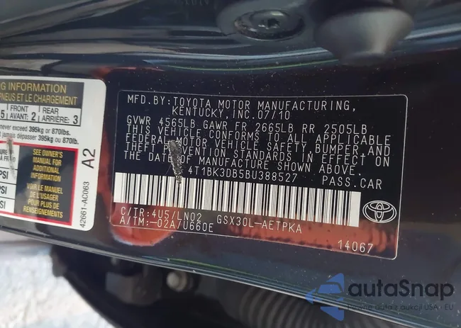 4T1BK3DB5BU388527: 44414725