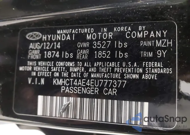 KMHCT4AE4EU777377: 44414763