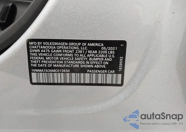 1VWMA7A36MC013630: 44414782