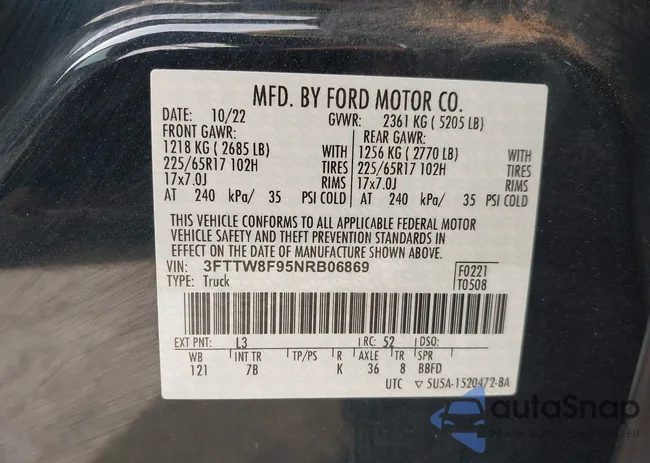 3FTTW8F95NRB06869: 44414786