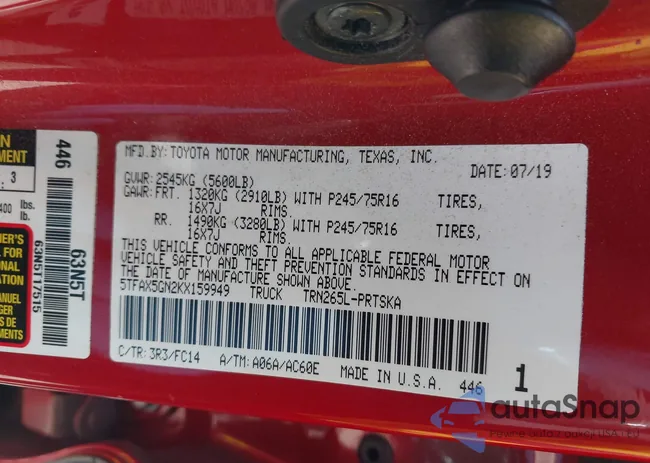 5TFAX5GN2KX159949: 44415981