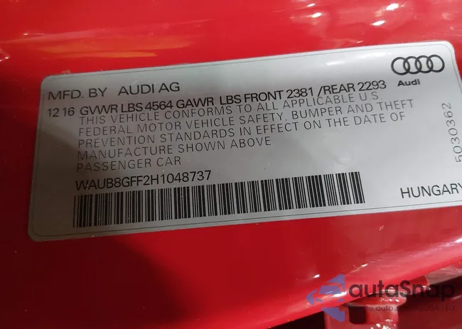 WAUB8GFF2H1048737: 44416148